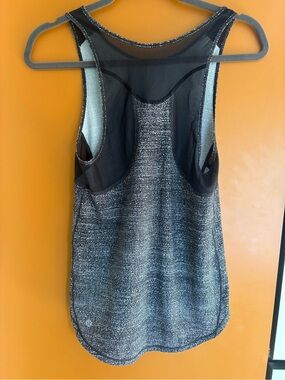 lululemon Black & Gray Mesh-Back Racerback Tank